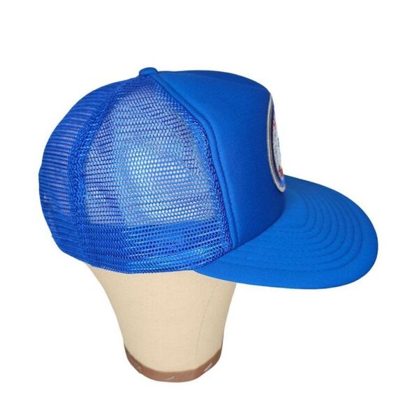 Vintage AGM-88A Harm Missile Trucker Hat Mens One Size Blue 80s Snapback Cap - Picture 4 of 8